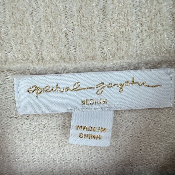 Spiritual Gangster Cream Chenille Sweater Top “LOVE” Back – Women’s Medium - Picture 4 of 10